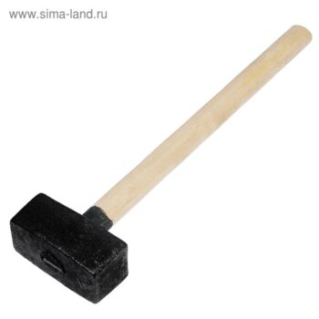 Кувалда литая ЛОМ, 4 кг, деревянная рукоятка, с индивидуальной гравировкой