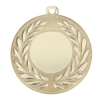 Медаль под нанесение золото 024, d=5 см, без ленты, с индивидуальной гравировкой