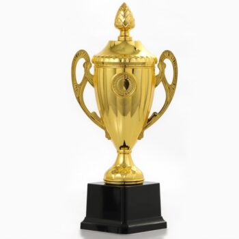 Кубок 084, наградная фигура, золото, подставка пластик, 25 см, с индивидуальной гравировкой