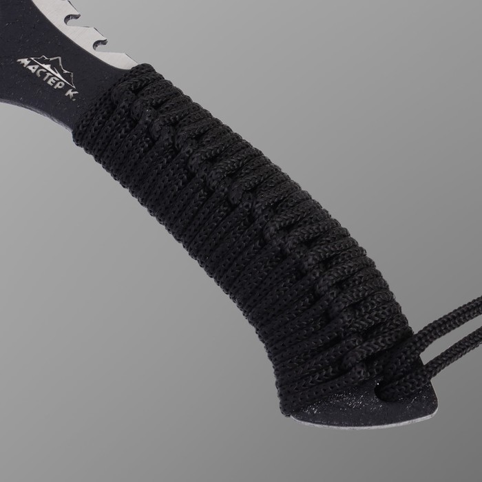 Топорик туристический в оплетке, 24 см, 250 г, нержавеющая сталь, чёрный_6 Топорик туристический в оплетке, 24 см, 250 г, нержавеющая сталь, чёрный с гравировкой — изображение 7