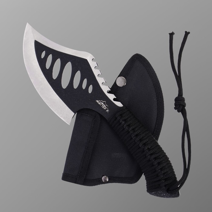 Топорик туристический в оплетке, 24 см, 250 г, нержавеющая сталь, чёрный_5 Топорик туристический в оплетке, 24 см, 250 г, нержавеющая сталь, чёрный с гравировкой — изображение 6