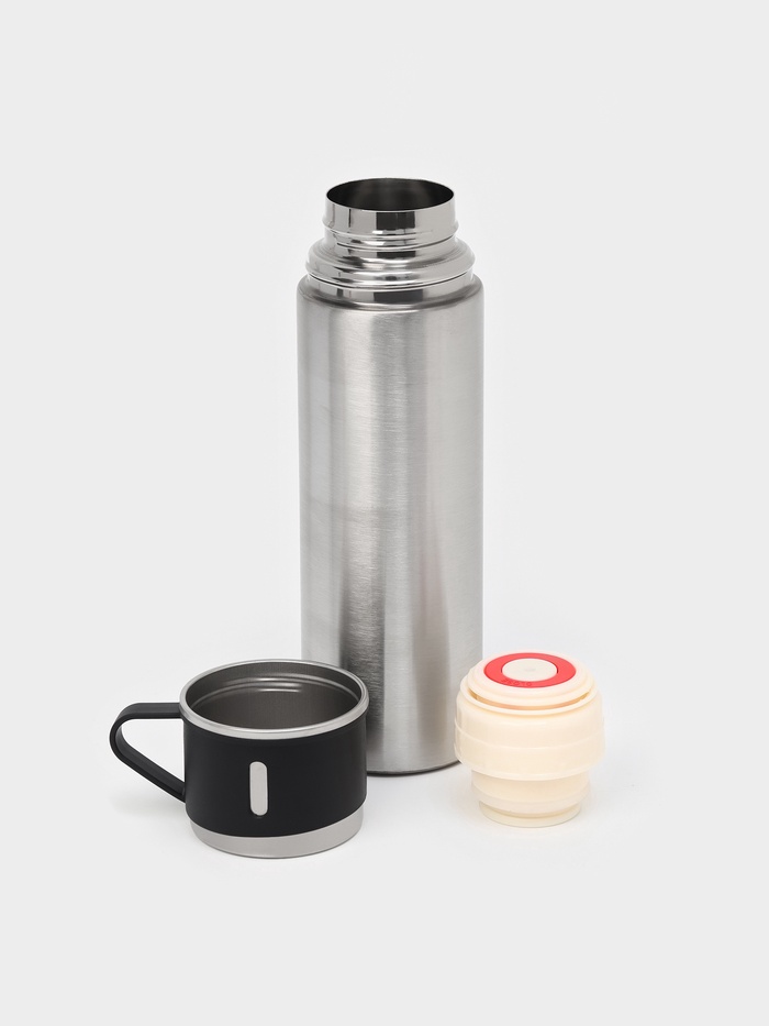 Термос «Мастер К», 500 мл, сохраняет тепло 8 ч, с кружкой, нержавеющая сталь_5 Термос «Мастер К», 500 мл, сохраняет тепло 8 ч, с кружкой, нержавеющая сталь, с индивидуальной гравировкой — изображение 5