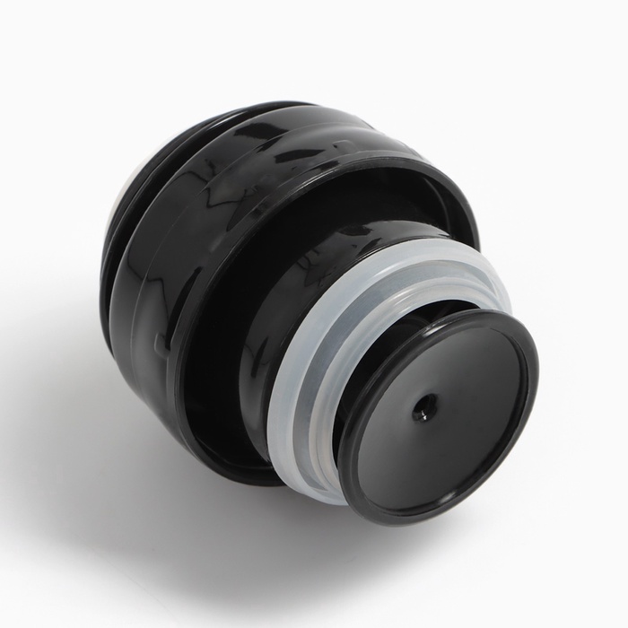 Термос гильза Мастер К, 500 мл, 24×7 см, с кружкой, с помпой, сохраняет тепло 10 ч, нержавеющая сталь, чёрный_5 Термос гильза Мастер К, 500 мл, 24×7 см, с кружкой, с помпой, сохраняет тепло 10 ч, нержавеющая сталь, чёрный, с индивидуальной гравировкой — изображение 5