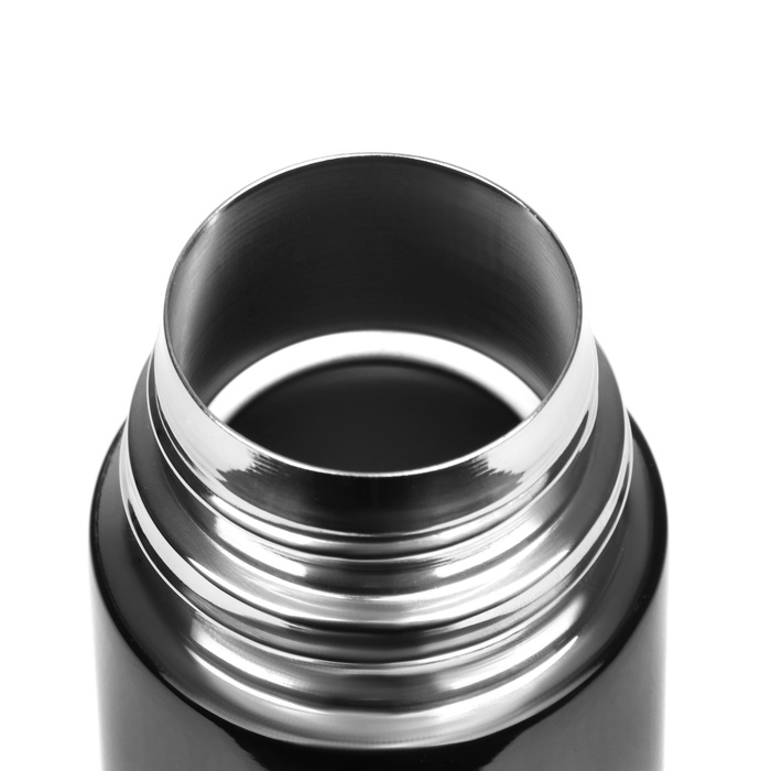 Термос гильза, 500 мл, с кружкой, сохраняет тепло до 8 часов, нержавеющая сталь, чёрный_2 Термос гильза, 500 мл, с кружкой, сохраняет тепло до 8 часов, нержавеющая сталь, чёрный, с индивидуальной гравировкой — изображение 2