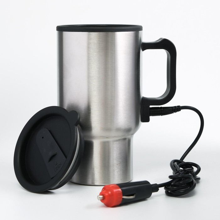 Термокружка Мастер К, 450 мл, 16×8.5 см, автомобильная, сохраняет тепло 4 ч, 16×8.5 см, нержавеющая сталь, серебристая_0 Термокружка Мастер К, 450 мл, 16×8.5 см, автомобильная, сохраняет тепло 4 ч, 16×8.5 см, нержавеющая сталь, серебристая, с индивидуальной гравировкой