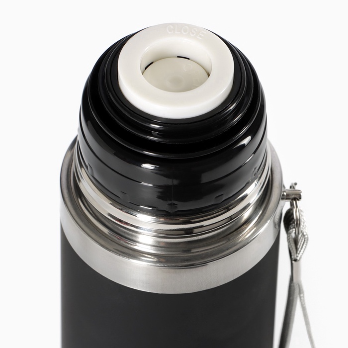 Термос гильза Мастер К, 500 мл, 24×7 см, с кружкой, с помпой, сохраняет тепло 10 ч, нержавеющая сталь, чёрный_2 Термос гильза Мастер К, 500 мл, 24×7 см, с кружкой, с помпой, сохраняет тепло 10 ч, нержавеющая сталь, чёрный, с индивидуальной гравировкой — изображение 2