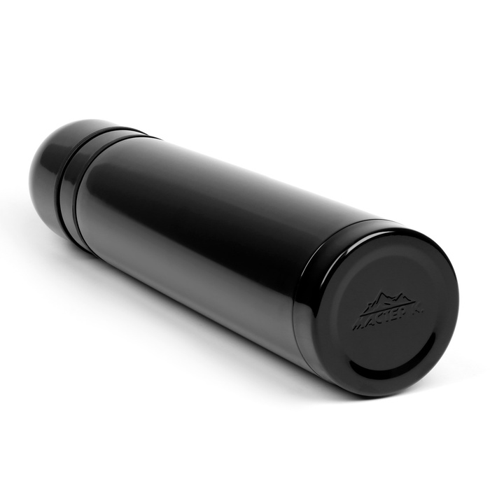 Термос гильза, 500 мл, с кружкой, сохраняет тепло до 8 часов, нержавеющая сталь, чёрный_3 Термос гильза, 500 мл, с кружкой, сохраняет тепло до 8 часов, нержавеющая сталь, чёрный, с индивидуальной гравировкой — изображение 3