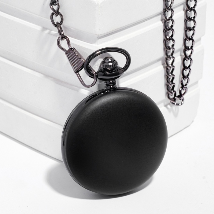 Часы карманные «Классика», кварцевые, длина цепочки 40 см, циферблат d=4.5 см, под гравировку_3 Часы карманные «Классика», кварцевые, длина цепочки 40 см, циферблат d=4.5 см, под гравировку, с индивидуальной гравировкой — изображение 3