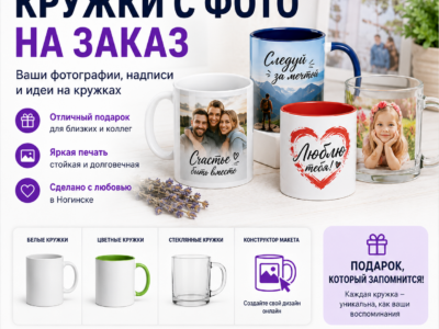 Кружки с фото на заказ в Ногинске